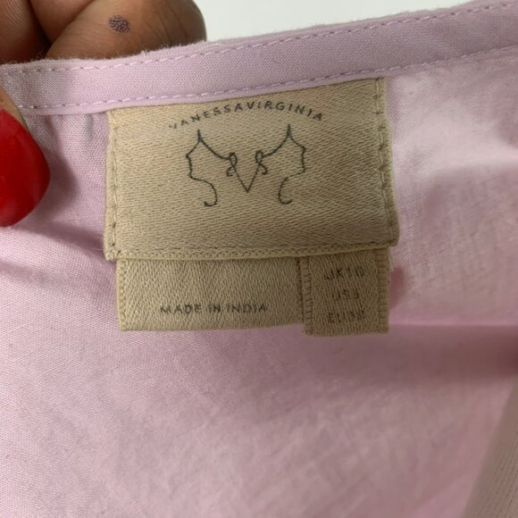 🟣🟣🟣 VANESSA VIRGINIA Women's Size 8 Lavender Purple Sleeveless Tunic Blouse - Picture 5 of 9